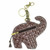 New Chala Patch Crossbody ELEPHANT  Bag Canvas Messenger DARK BROWN Coin Purse
