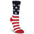 New K. Bell Women's 2 pairs Crew Socks Shoe 4-10 AMERICAN FLAG Made in USA  gift