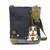 Chala Messenger Patch Cross-body Denim Navy Blue Bag Cute gift BULLDOG Dog gift