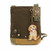 DARK BROWN Chala Patch Crossbody Bag Canvas Messenger  GOLDEN RETRIEVER Dog gift