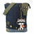 New Chala Handbag Patch Cross-body Denim Navy Blue Messenger Bag gift RACCOON 