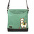 New Chala Sweet Messenger Crossbody Purse Bag Pleather LLAMA Teal Green Gift