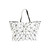 New Bao Bao Miyake Inspired Geometric Bag PU Tote Lightweight WHITE X-Large gift