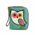 New Chala Everyday Big Tote Bag OWL Zip Tote Bag & Wallet Combo Teal Green gift