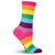 K. Bell Women's 2 pairs Crew Socks Shoe 4-10 RAINBOW STRIPE Shoe Size 9-11 LGBTQ