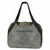 Chala Handbag Bowling Zip Tote Large Bag Pleather Stone Grey Gray Dog SCHNAUZER