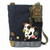 New Chala Handbag Cross-body Messenger Denim Navy Blue Bag gift COW Coin Purse