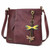 New Chala LASER CUT Crossbody Messenger Bag  Converts Plum Purple MINI DRAGONFLY