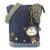 New Chala Handbag Patch Cross-body MONKEY Denim Navy Blue Bag Cute gift