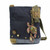 New Chala Handbag Patch Cross-body TWO TURTLES  Denim Navy Blue Bag gift Small