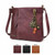 New Chala LASER CUT Crossbody Messenger Bag  Convertible PAW Plum Purple gift