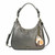  New Chala Sweet Tote Hobo Pewter Grey Gray Crossbody Shoulder Bag LAZY CAT gift