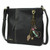 New Chala LASER CUT Crossbody Messenger Bag  Convertible MINI CAT  Black gift