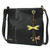 New Chala LASER CUT Crossbody Messenger Bag  Convertible MINI DRAGONGLY Black 