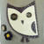 New Chala Handbag Simple Tote HOOHOO OWL Brown Canvas  Purse Bag cute gift