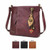 New Chala LASER CUT Crossbody Messenger Bag  Convertible Plum Purple SPIDER gift