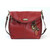 Chala Charming Crossbody Bag Pleather Metal SLIM CAT Convertible Red gift Clutch