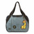 Chala Handbag Bowling Zip Tote Large Bag Indigo Blue Pleather gift Giraffe