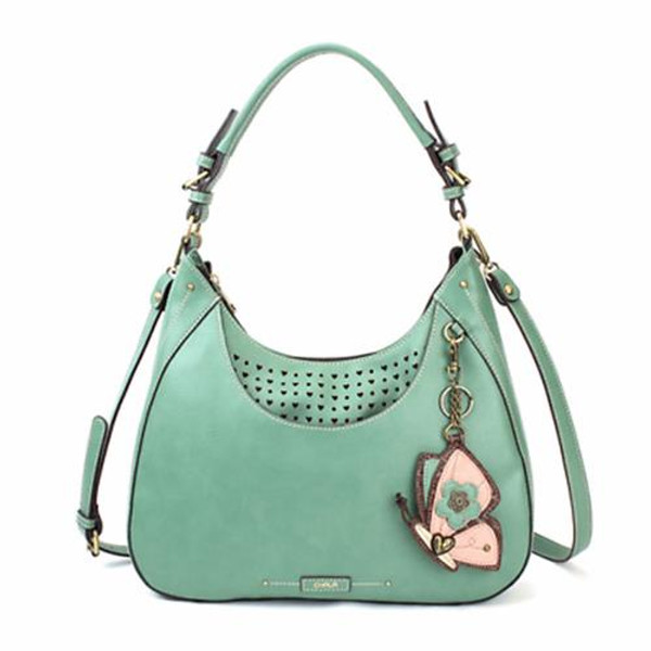New Chala Sweet Tote Hobo Teal Green gift Crossbody Shoulder Bag BUTTERFLY gift
