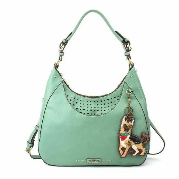 New Chala Sweet Tote Hobo Teal Green Crossbody Shoulder GERMAN SHEPHERD Dog gift