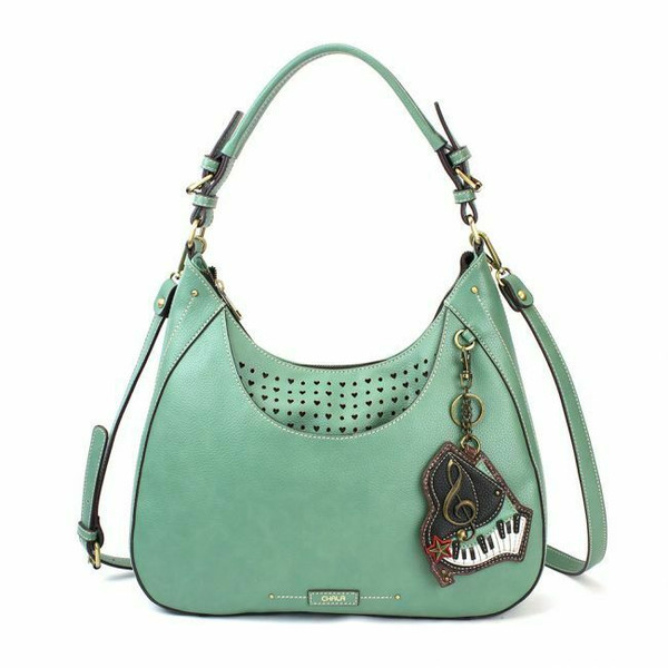 New Chala Sweet Tote Hobo Teal Green gift Crossbody Shoulder gift PIANO Music