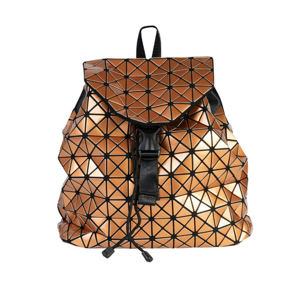 New Bao Bao Miyake Inspired Geometric Bag PU Backpack Lightweight Fashion GOLD