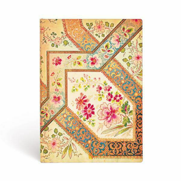 Paperblanks Journal Midi 7x5"  FLEXIS Lined Soft Filigree FLORAL IVORY Log Book