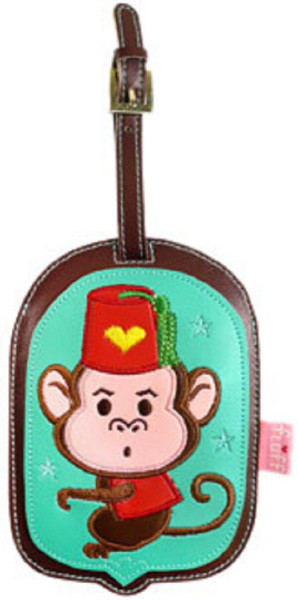 New Acme FLUFF Animal FUNKY  Luggage Tag MONKEY  gift clip on  Stocking Stuffer 