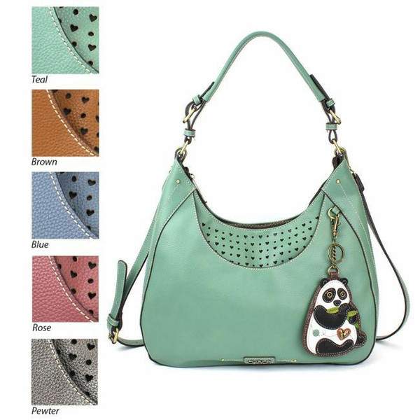 Chala Sweet Tote Hobo Teal Green gift Crossbody Shoulder Bag Panda Coin Purse
