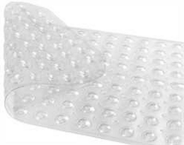 New Non Slip Bath Mat NO SUCTION CUPS for Refinished Reglazed Tub CLEAR 41" x 15