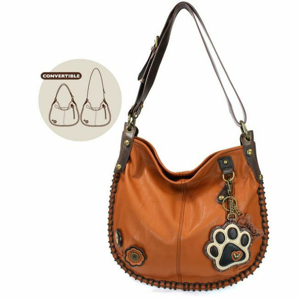 Neuf Chala Hobo Bandoulière Grand Sac Fourre-Tout Ivoire Paw Orange Convertible