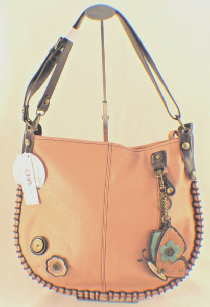 Nuovo Chala Hobo a Tracolla Grande Borsa Farfalla Ecopelle Rosa Convertible
