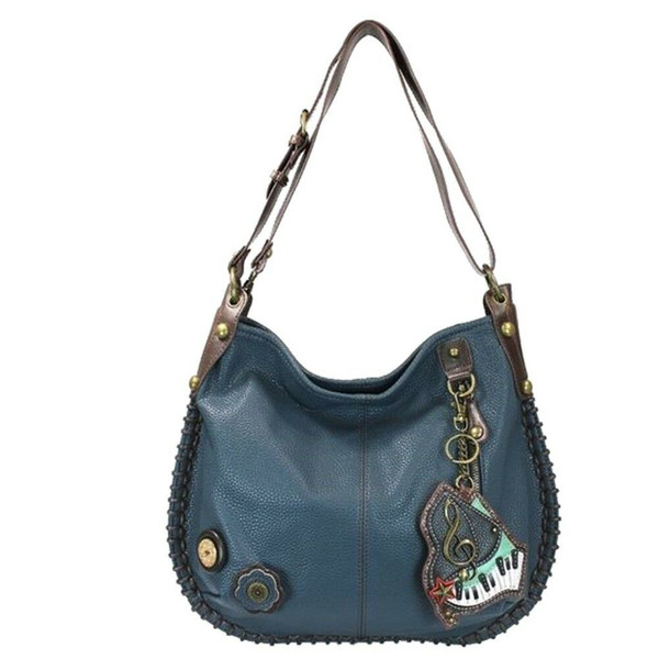 Nuevo Chala Hobo Cruzado Bolso Grande Piano Cuero Artificial Azul Marino
