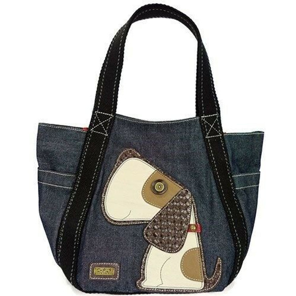 Neu Chala Handtasche Carry All Reißverschluss Tragetasche Toffy Hund Denim Blau
