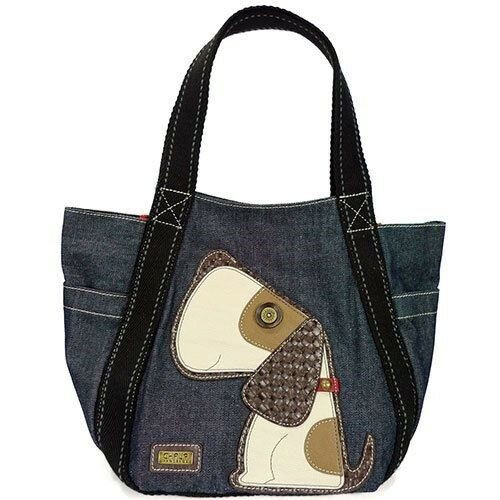 Nuovo Chala Borsa Carry All Zip Borsa Toffy Cane Blu Denim Borsa Grande Regalo