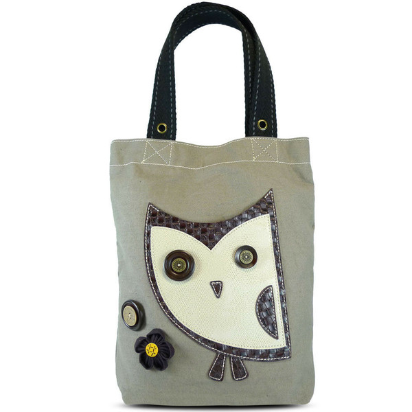 Nuevo Chala Bolso Simple Bolsa Hoohoo Búho Marrón Lona Monedero Bonito Regalo