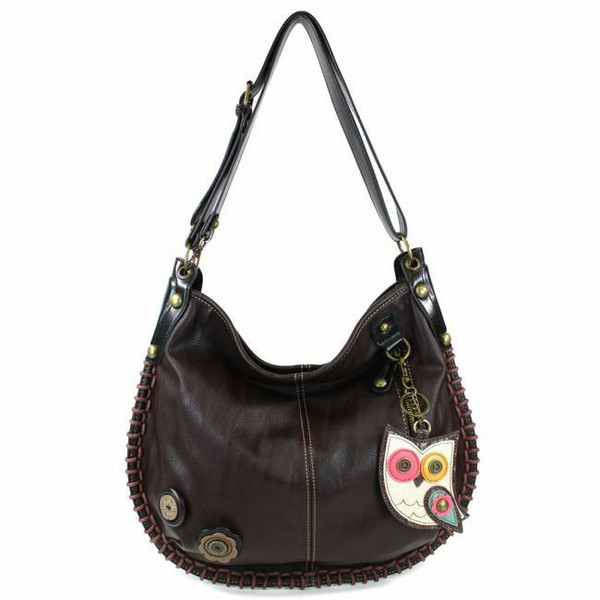 Nuevo Chala Convertible Hobo Grande Baf Búho II Cuero Artificial Dark Marrón W/