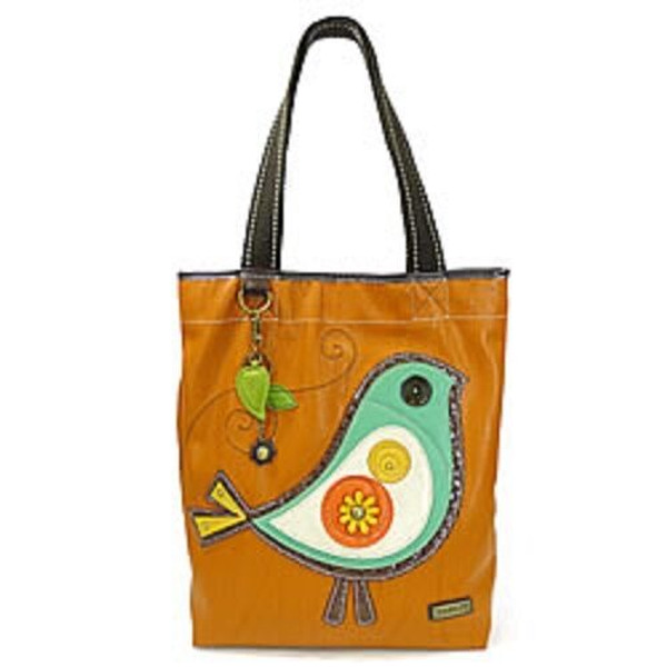 Neu Chala Handtasche Alltag Tragetasche Vogel Dunkelorange Tasche & Fisch Charm