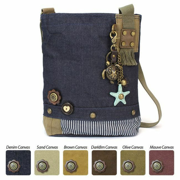 Neuf Chala Messager de Patch Bandoulière Métal Mer Tortue Jeans Bleu Marine
