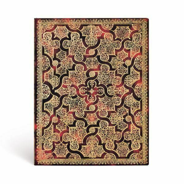 Paperblanks Journal ULTRA 7x9" FLEXIS Lined Soft MYSTIQUE Gascon Log Diary Red