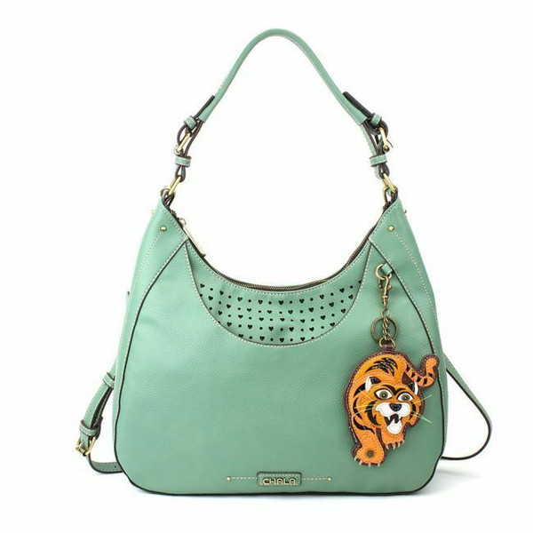 New Chala Sweet Hobo Teal Green gift Crossbody Shoulder Bag TIGER  Coin Purse