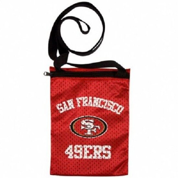 New Gameday Jersey Pouch Small Purse Bag NFL Licensed SAN FRANCISCO 49ers Red