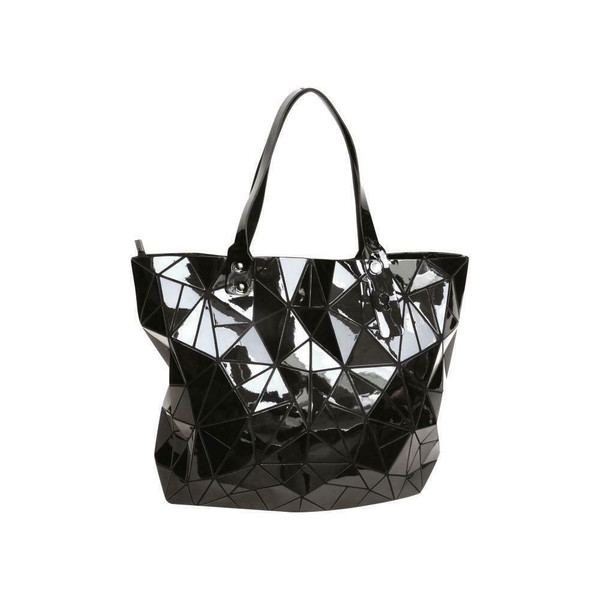 New Bao Bao Miyake Inspired Geometric Bag PU Tote Lightweight BLACK X-Large gift