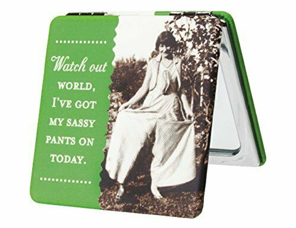 New Shannon Martin Compact Mirror Mother Fun SASSY PANTS Stocking Holiday gift 