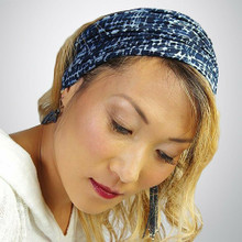 New Wide Headband Wrap Pullover Bandana Wrapsody Chemo Scarf STATIC Grey Gray