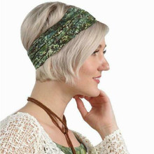 New Wide Headband Wrap Pullover Batik Wrapsody Chemo Scarf SEA CORAL Green