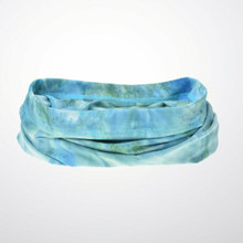 New Wide Headband Wrap Pullover Bandana Wrapsody Chemo Scarf MERMAID MARBLE Blue