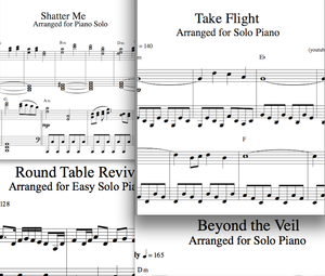 Shatter Me Album Piano Sheet Music Package Lindsey Stirling Sheet Music