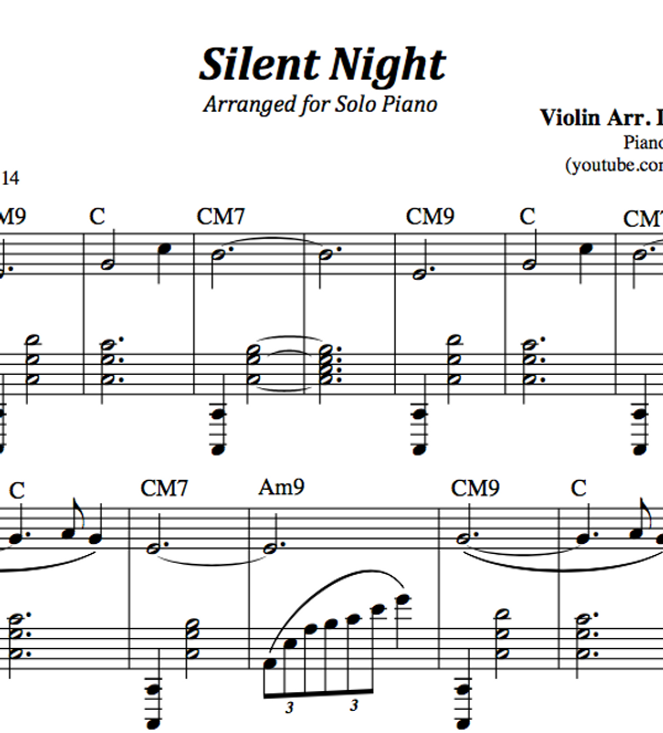 PIANO - Silent Night Sheet Music