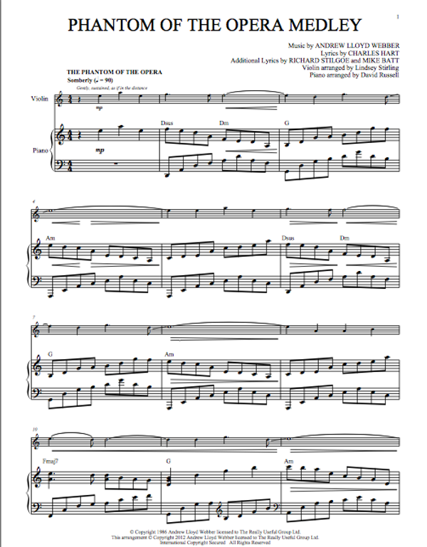 think of me phantom of the opera sheet music pdf